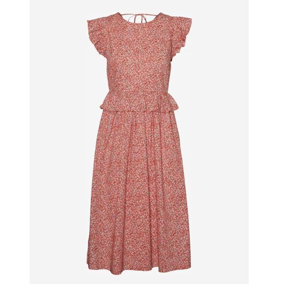 Vero Moda Urba Ruffle Cap Sleeve Midi Dress | Size Extra Large | Like New - Picture 1 of 5